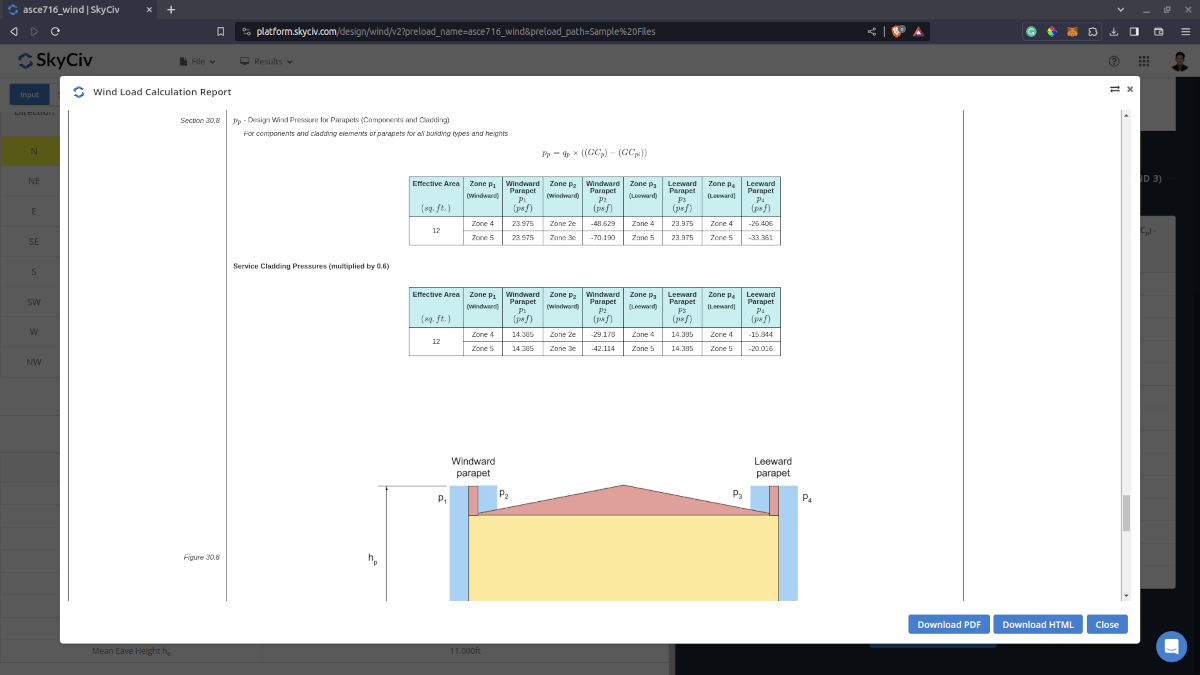 ASCE 7 Detailed Wind Load Report