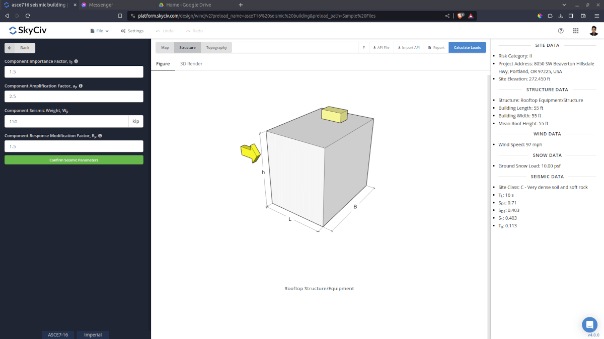 Seismic Parameters for Rooftop Equipment