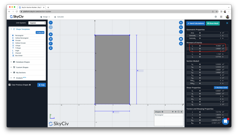 Moment of Inertia Calculator