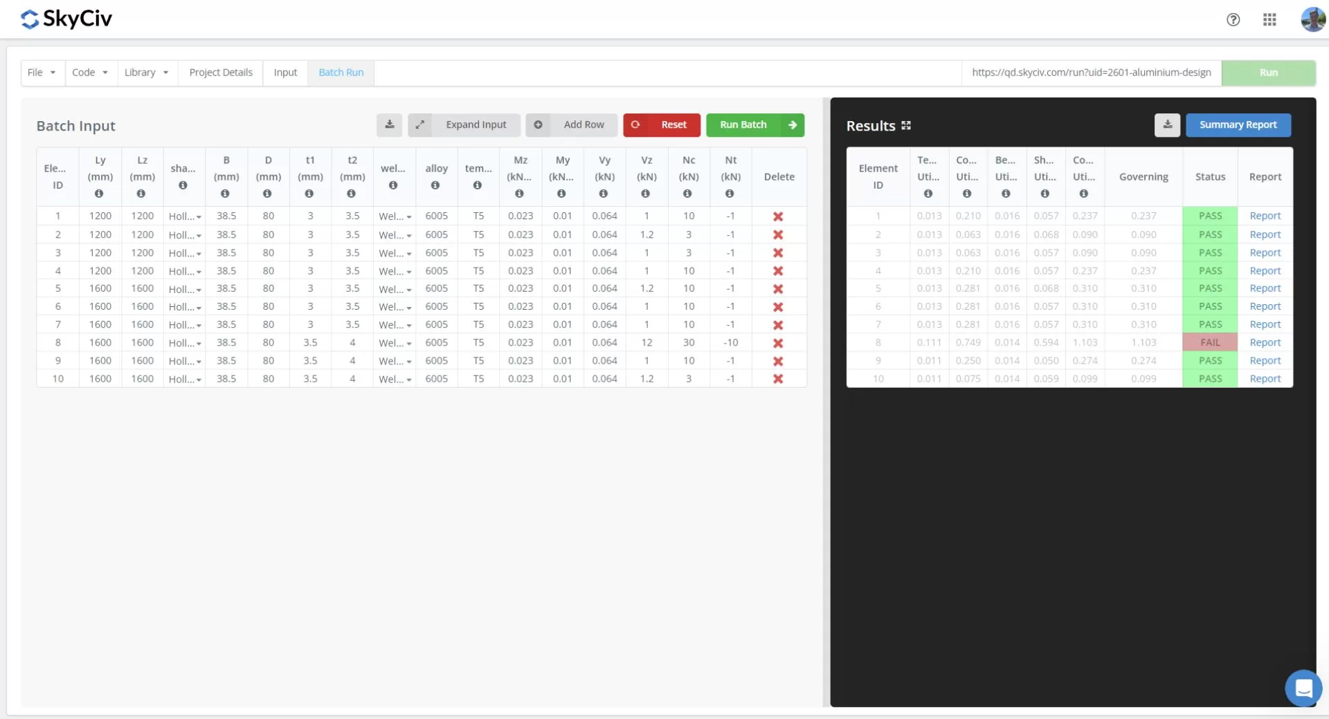 SkyCiv Beam 3D Render