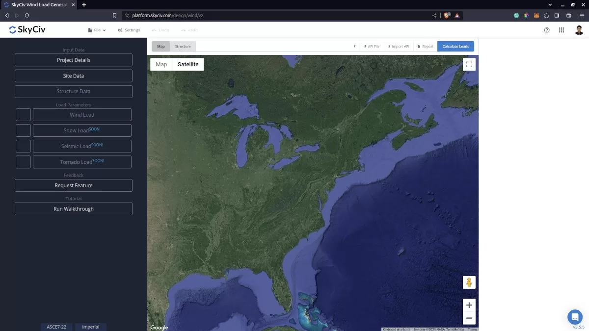 SkyCiv Load Generator UI
