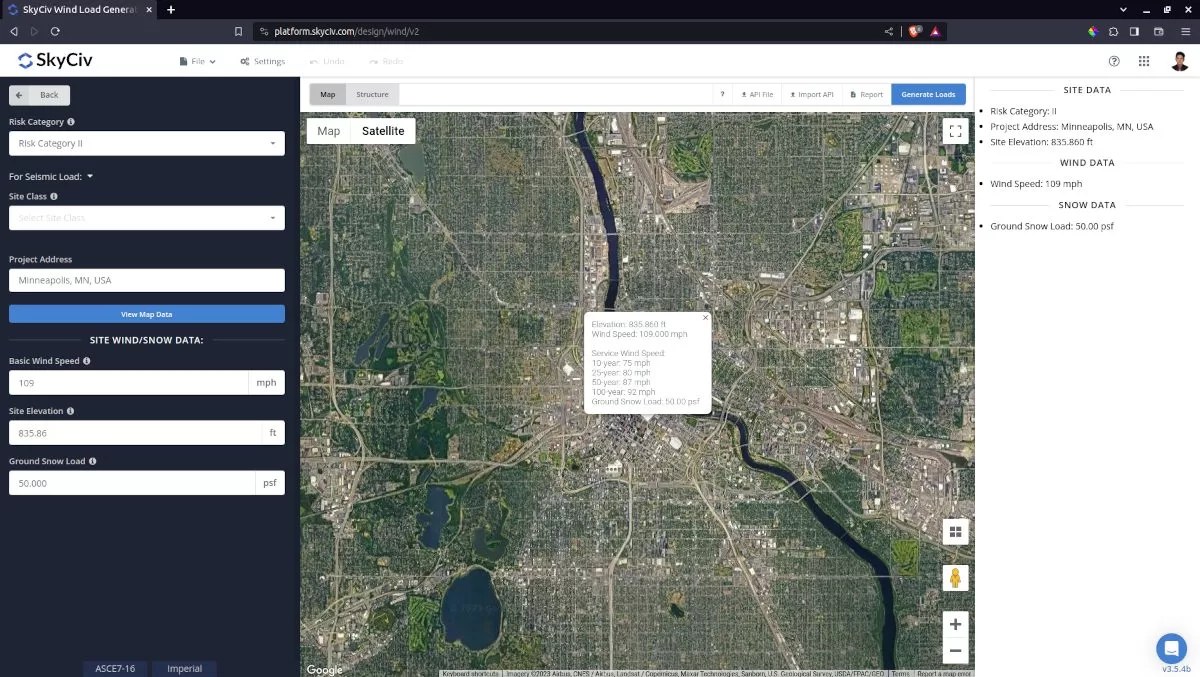 Snow load for ASCE 7-16