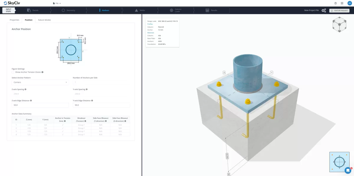Steel Base Plate Design Calculator - unlimited solves